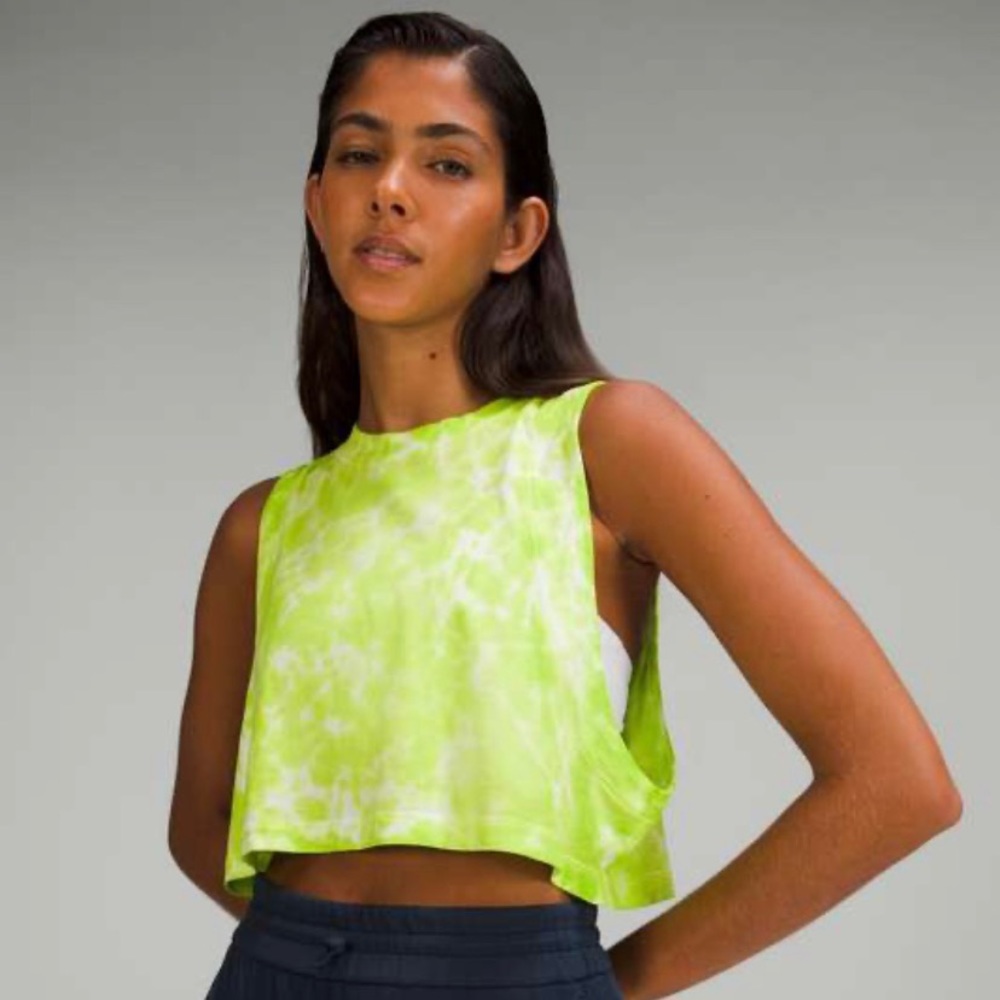 Lululemon All Yours Cropped Cotton Tank Top *Tie Dye
